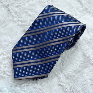 Bellissimo® Sartoriale Men’s Blue Diagonal‎ Striped 100% Silk Tie Made in Italy.